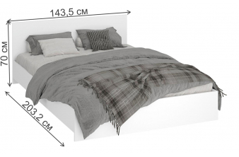 Двуспальная кровать Рейк 160х200 белая