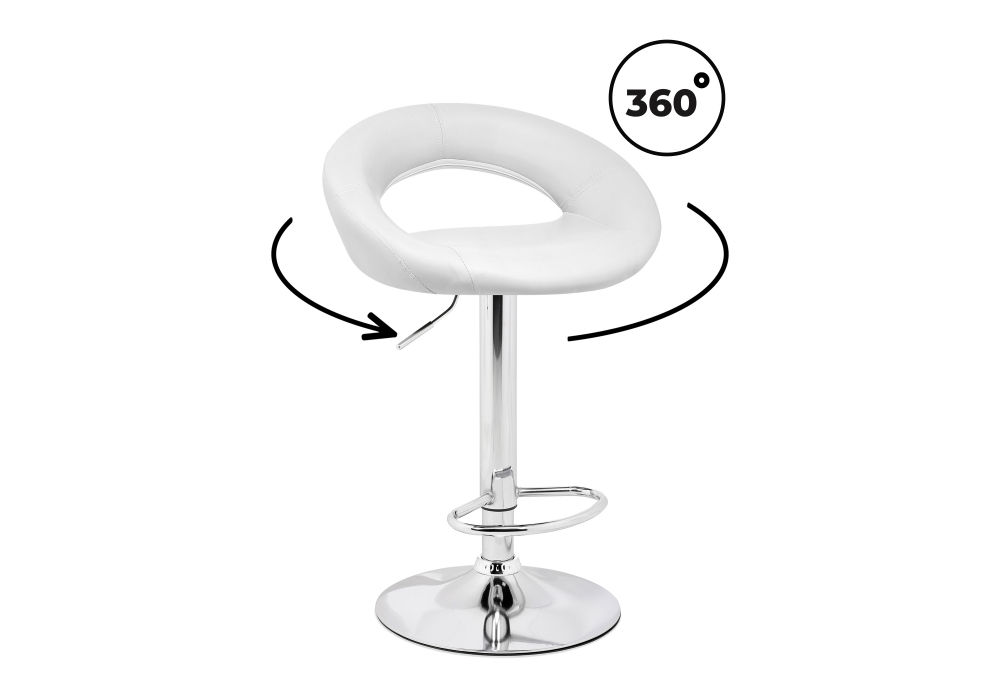 Барный стул Oazis white / chrome