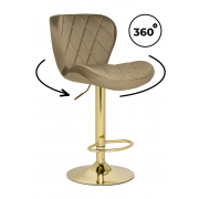 Барный стул Porch dark beige / golden