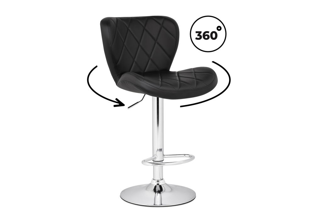 Барный стул Porch black / chrome