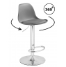 Барный стул Soft gray / chrome