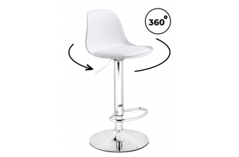 Барный стул Soft white / chrome