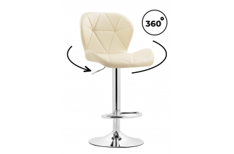 Барный стул Trio beige / chrome