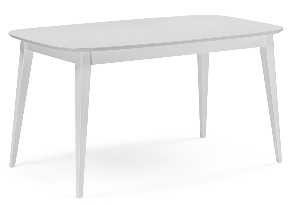 Деревянный стол Адель 145(190)x80 белый матовый