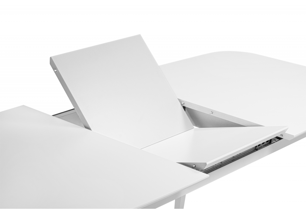 Деревянный стол Адель 145(190)x80 белый матовый