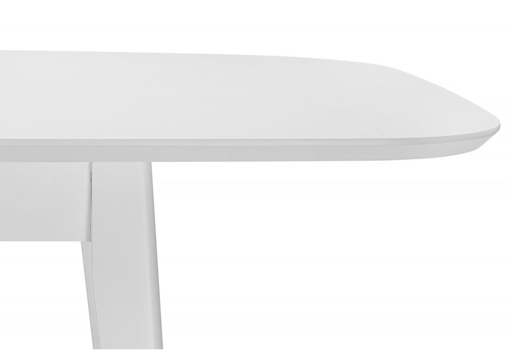 Деревянный стол Адель 145(190)x80 белый матовый