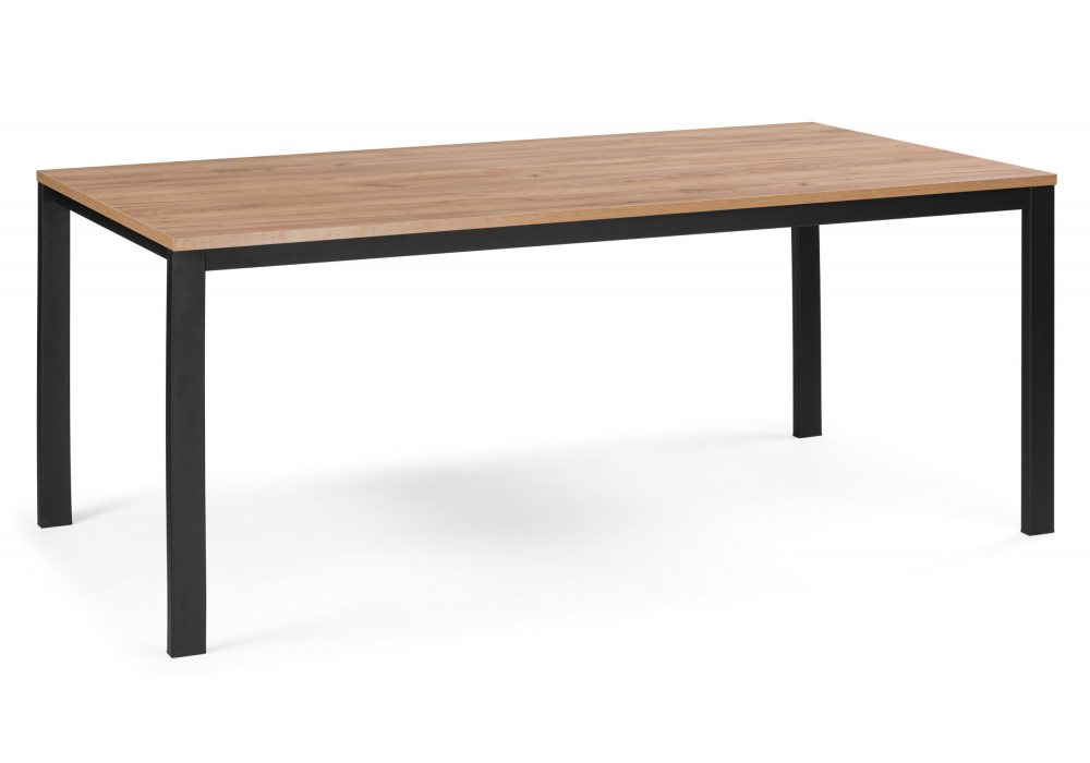 Деревянный стол Алекс 180х90 дуб крафт золотой / черный