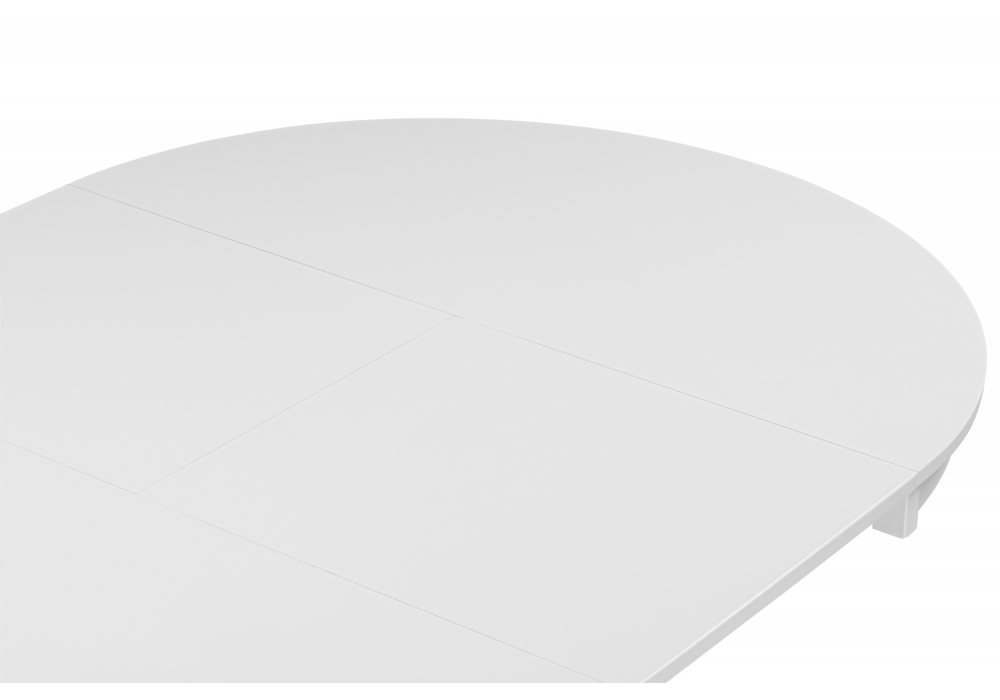 Деревянный стол Амадей 90(130)x90 белый матовый