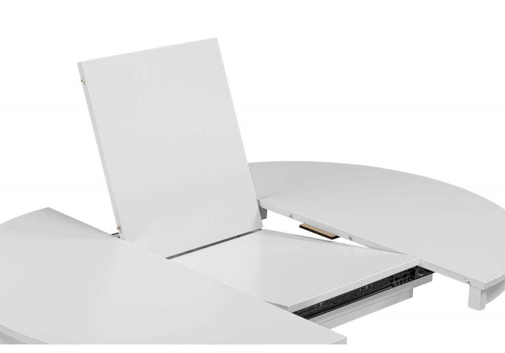 Деревянный стол Амадей 90(130)x90 белый матовый