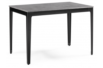 Деревянный стол Айленд 110(155)х68х76 бетон чикаго светло-серый / черный