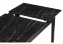 Деревянный стол Айленд 110(155)х68х76 камень пьетра гриджиа черный / черный