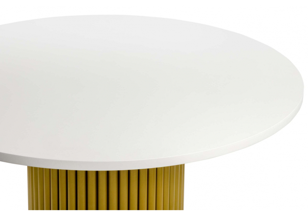 Деревянный стол Барел 90 белый / золото