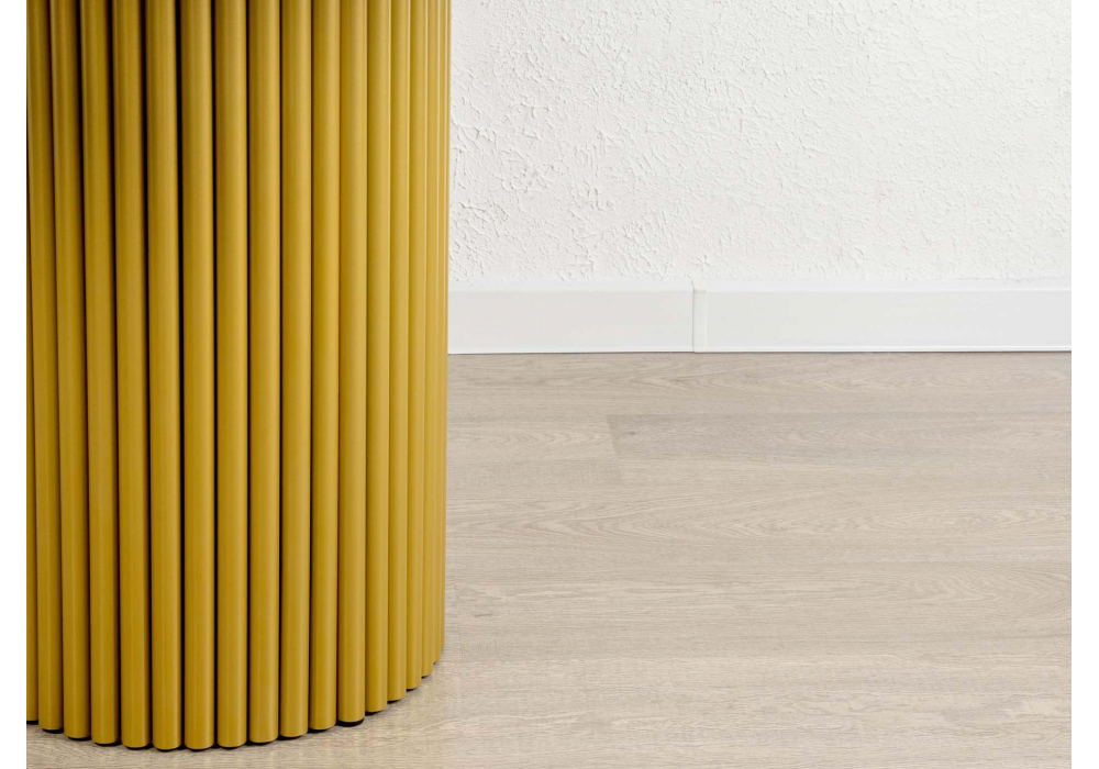 Деревянный стол Барел 90 белый / золото