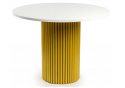 Деревянный стол Барел 90 белый / золото