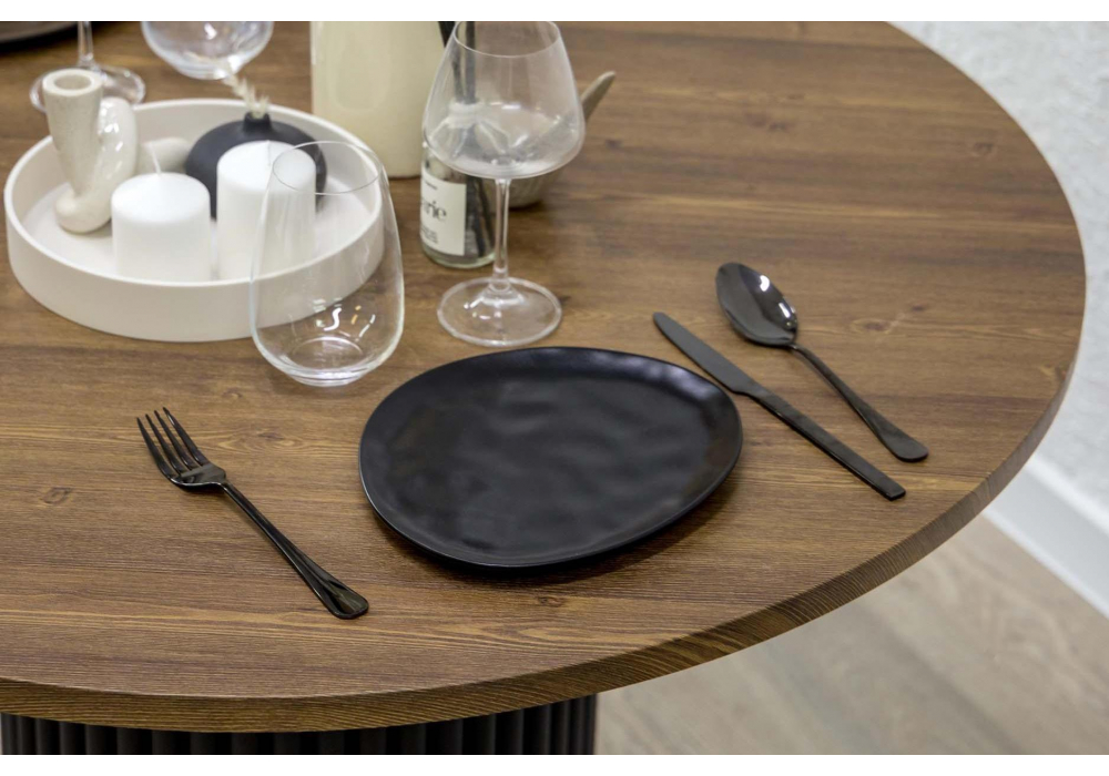 Деревянный стол Барел 89 орех кантри / черный