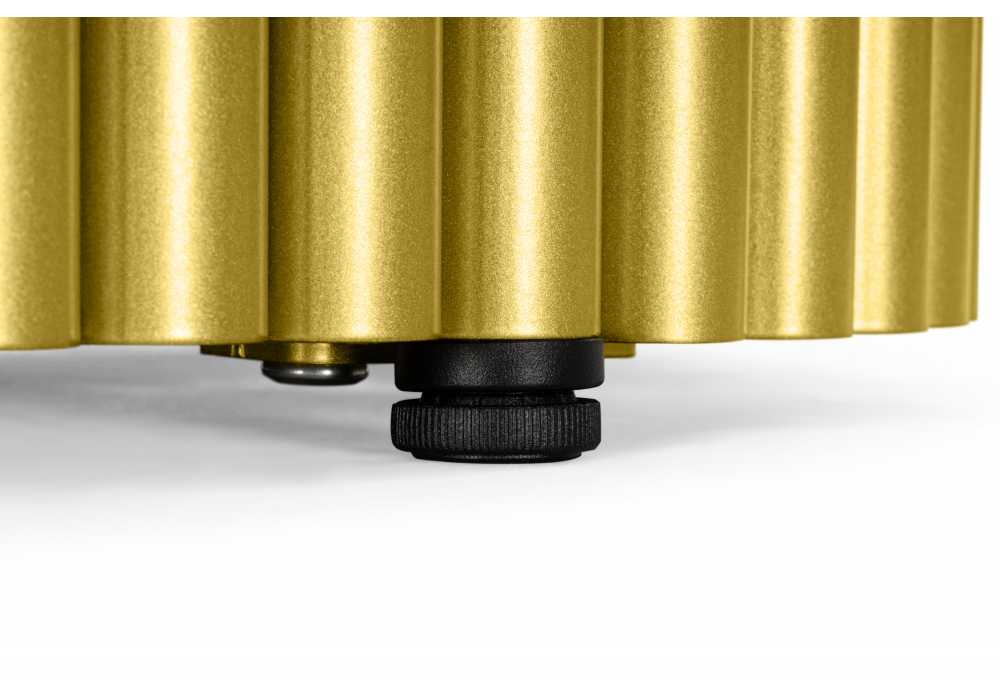 Деревянный стол Барон О 180 х 90 белая пленка шагрень / золотые ноги