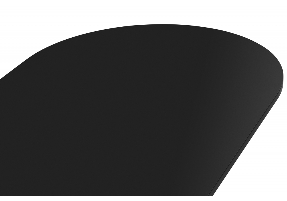 Деревянный стол Барон О 200 х 90 черная пленка шагрень / золотые ноги