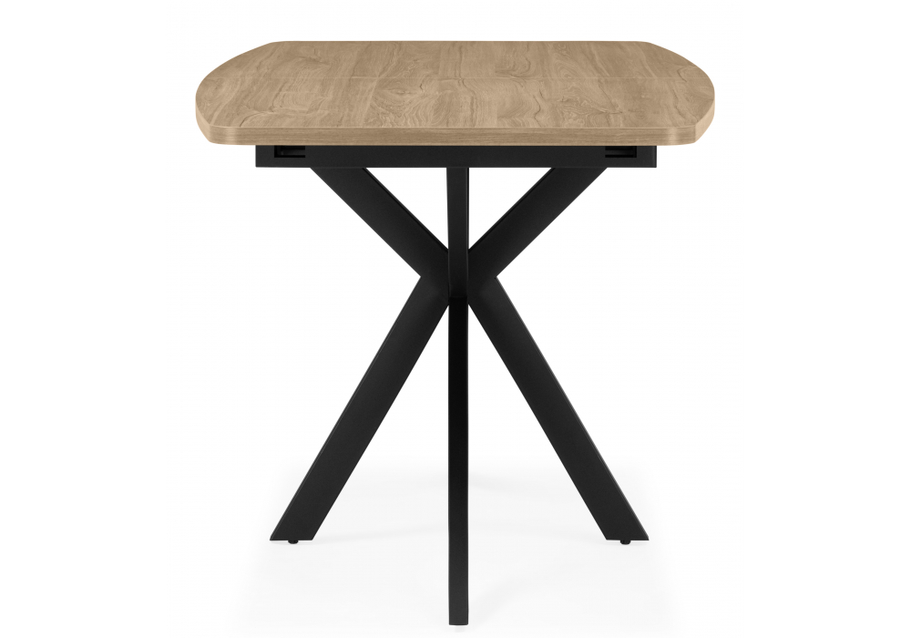 Деревянный стол Индиана 130(170)x80 дуб кунео / черный