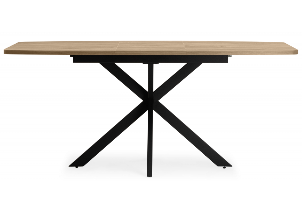 Деревянный стол Индиана 130(170)x80 дуб кунео / черный