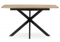 Деревянный стол Индиана 130(170)x80 дуб кунео / черный