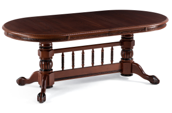 Деревянный стол Кантри 200(280)х107х79 орех / коричневая патина