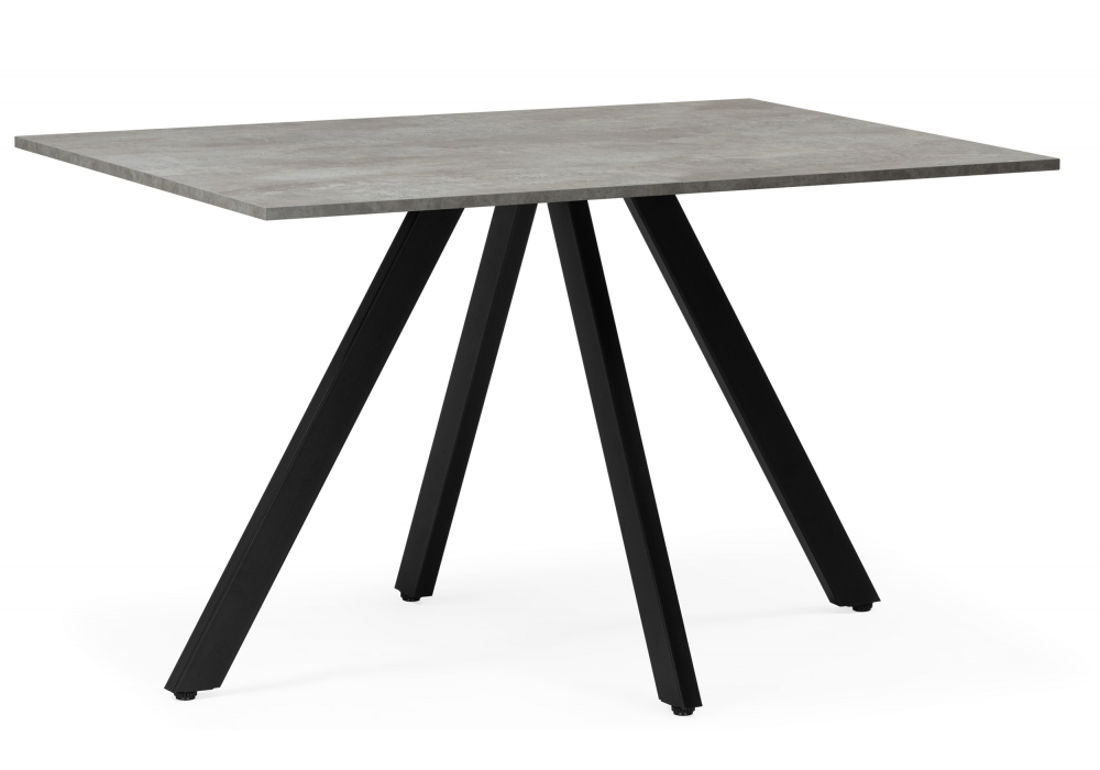 Деревянный стол Райн 116(160)x77 раздвижной цемент / черный