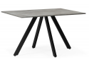 Деревянный стол Райн 116(160)x77 раздвижной цемент / черный
