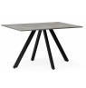 Деревянный стол Райн 116(160)x77 раздвижной цемент / черный