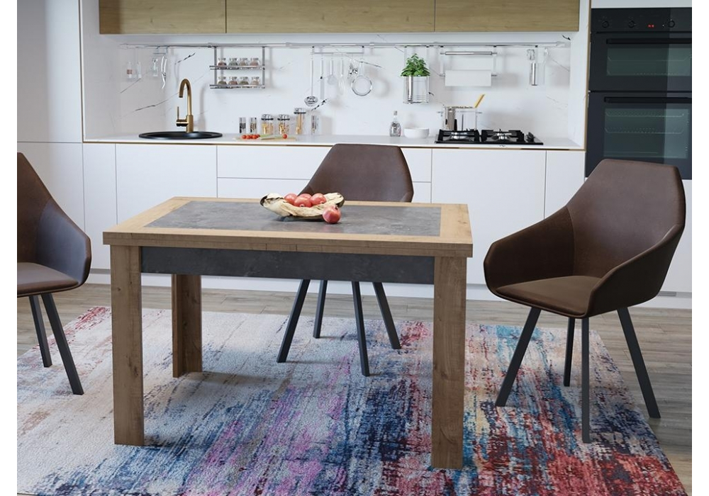 Деревянный стол Хьюстон тип 4 дуб вотан / моод темный