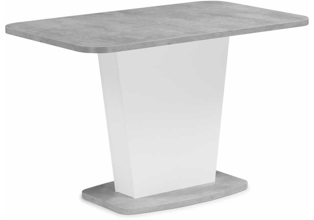 Деревянный стол Комфорт цемент светлый / белый