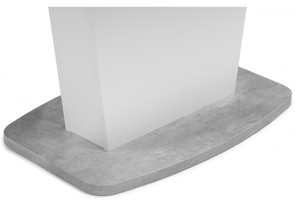 Деревянный стол Комфорт цемент светлый / белый