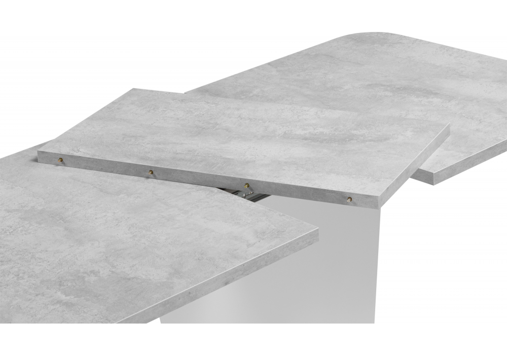 Деревянный стол Комфорт цемент светлый / белый