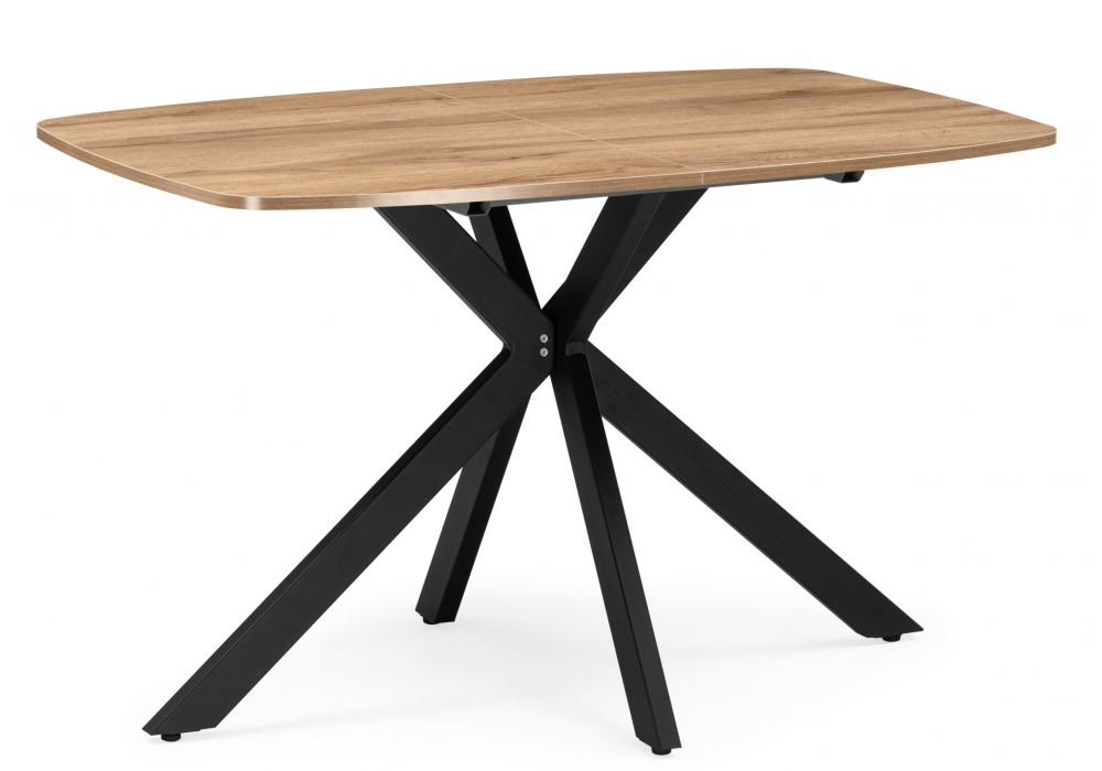 Деревянный стол Кортез 116(160)x77 раздвижной дуб табачный / черный