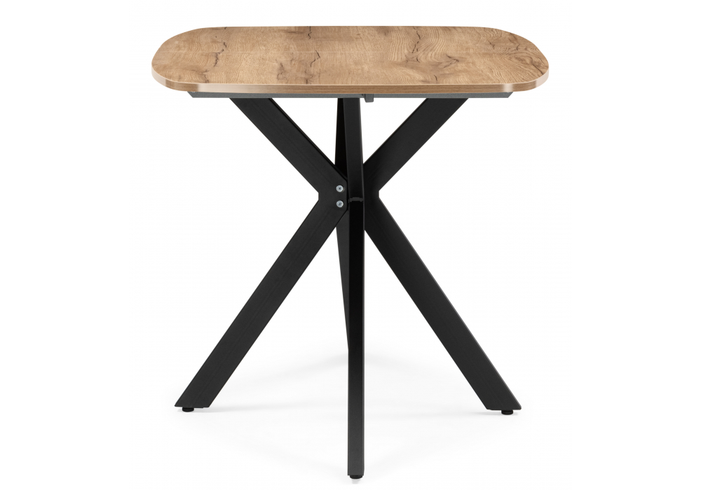 Деревянный стол Кортез 116(160)x77 раздвижной дуб табачный / черный