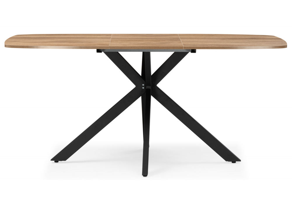 Деревянный стол Кортез 116(160)x77 раздвижной дуб табачный / черный