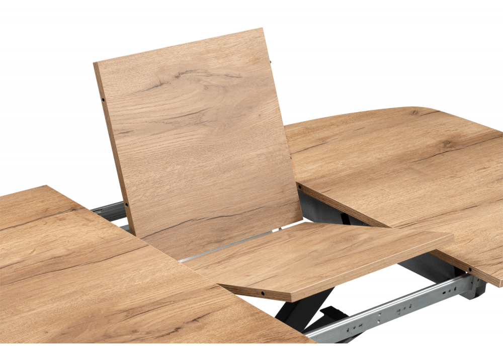 Деревянный стол Кортез 116(160)x77 раздвижной дуб табачный / черный