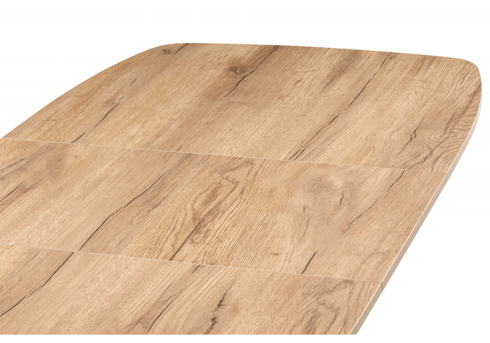 Деревянный стол Кортез 116(160)x77 раздвижной дуб табачный / черный