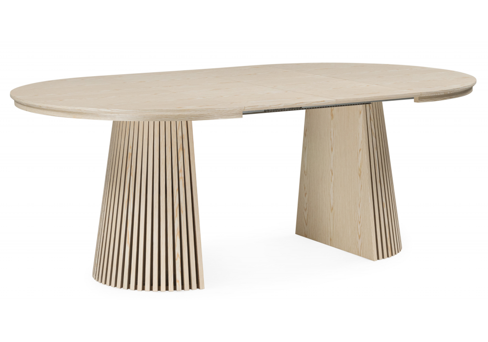 Деревянный стол Mersin 120(200)x120 шпон дуба / бук