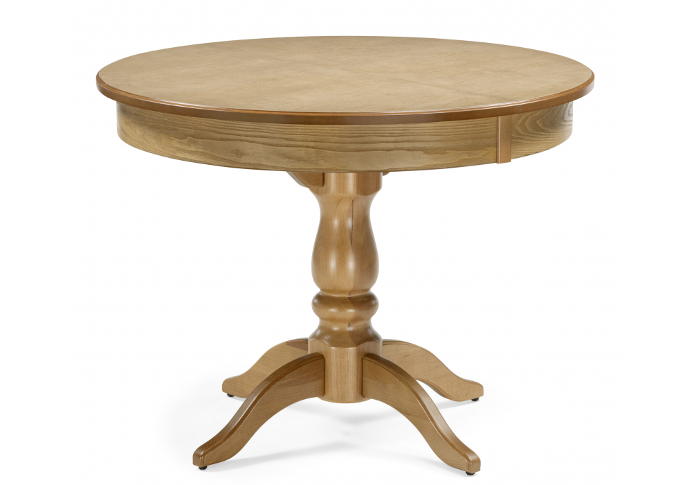 Деревянный стол Орден 100(140)x100 круглый дуб