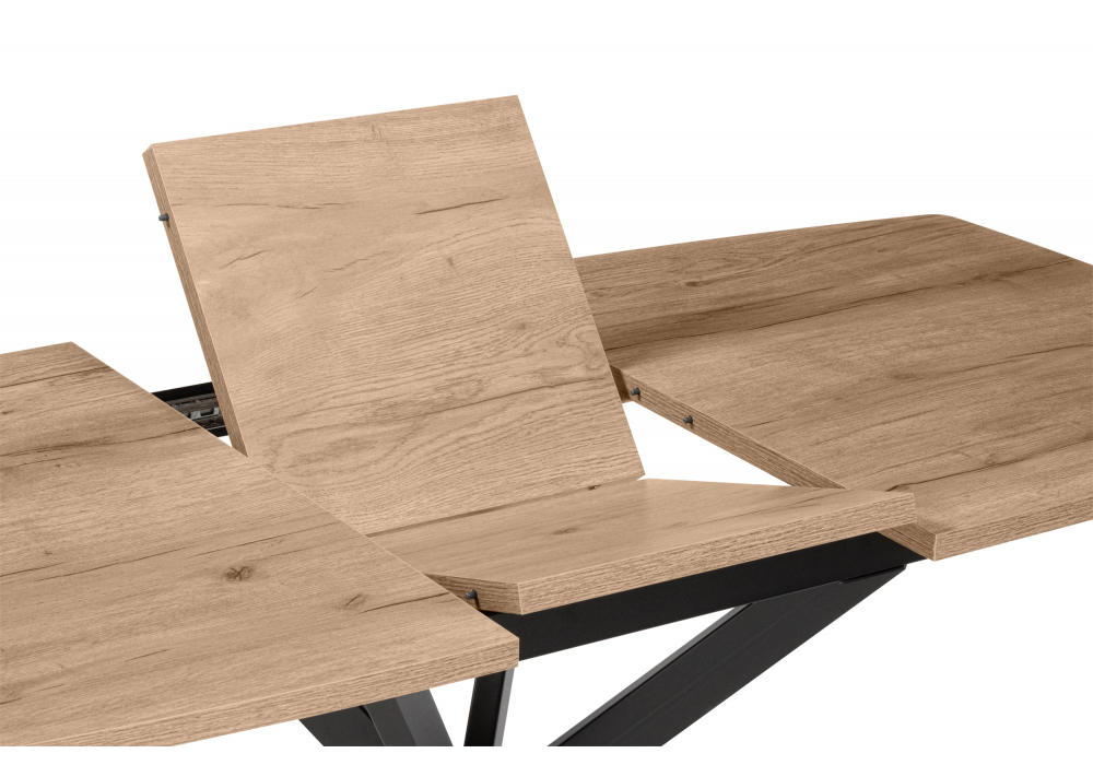 Деревянный стол Палу 130(170)х80 дуб веллингтон / черный