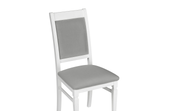 Деревянный стул Фрезино бежевый велюр / белый