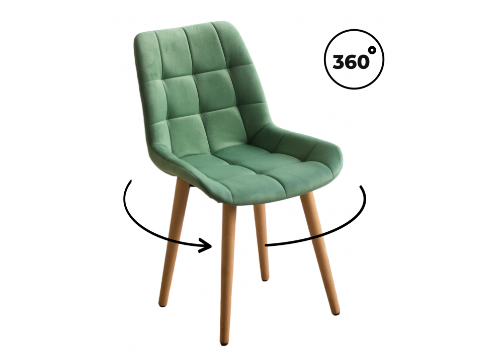 Деревянный стул Челси 360 фисташковый (zd 651) / светлое дерево