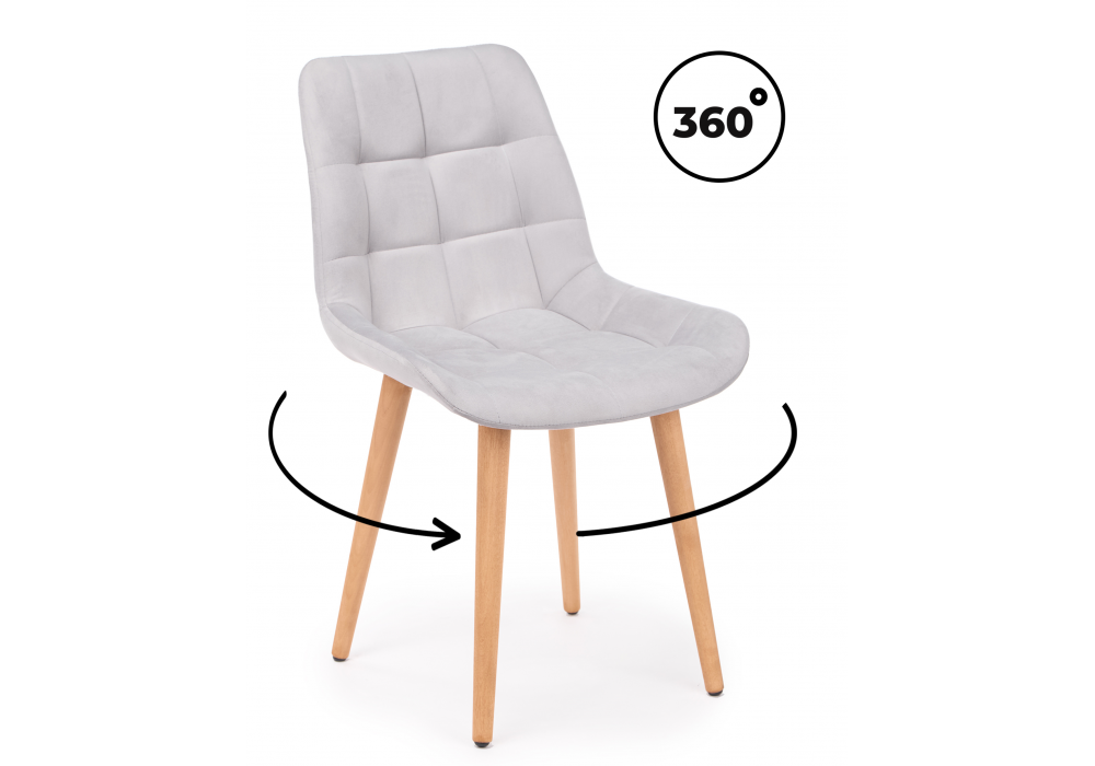 Деревянный стул Челси 360 светло-серый (zd 960) / светлое дерево