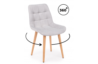 Деревянный стул Челси 360 светло-серый (zd 960) / светлое дерево