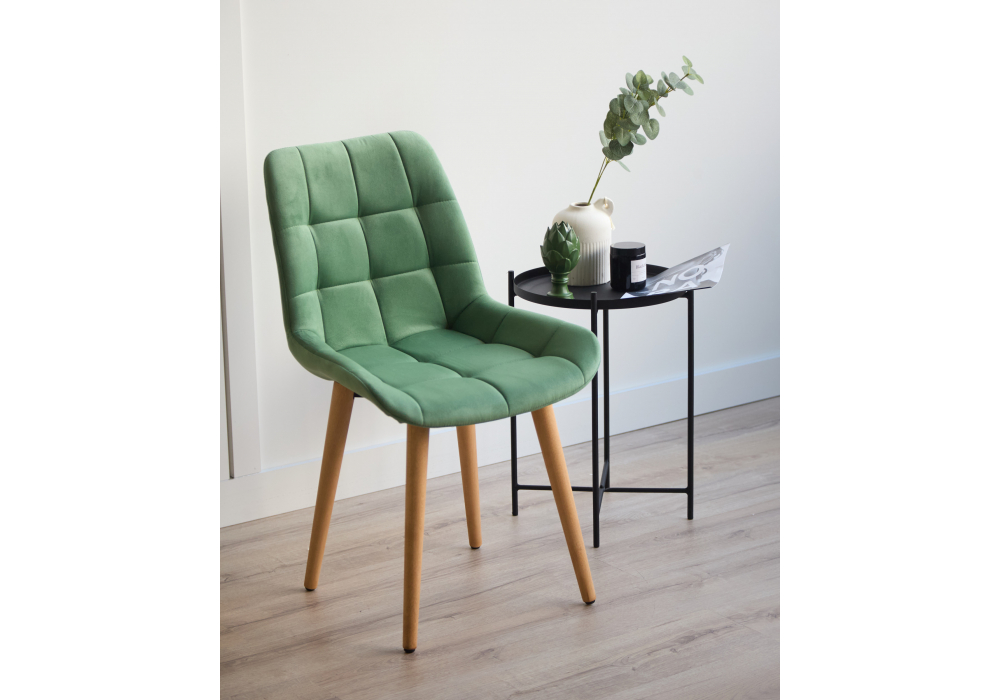 Деревянный стул Челси фисташковый (zd 651) / светлое дерево