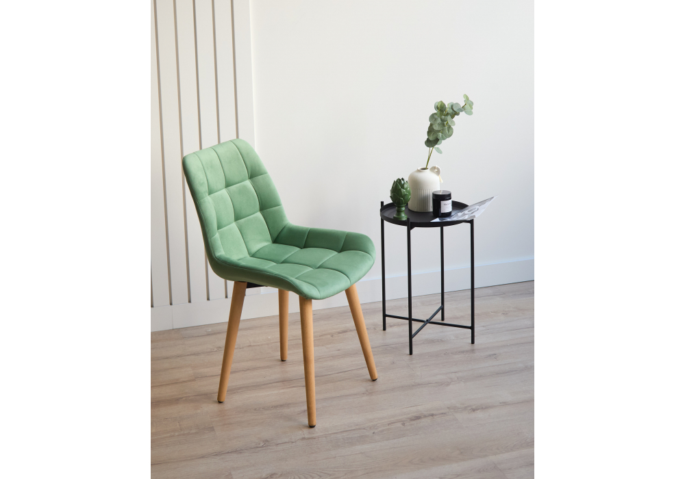 Деревянный стул Челси фисташковый (zd 651) / светлое дерево