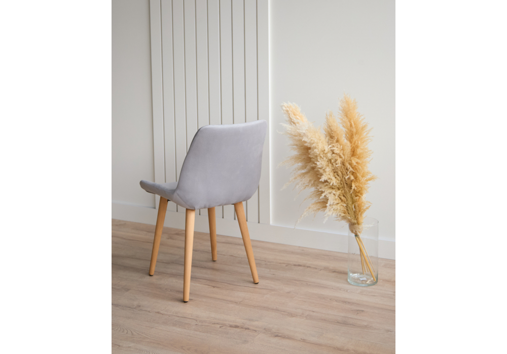 Деревянный стул Челси светло-серый (zd 960) / светлое дерево