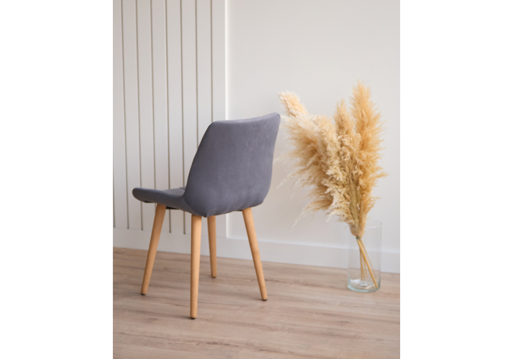 Деревянный стул Челси темно-серый (zd 995) / светлое дерево