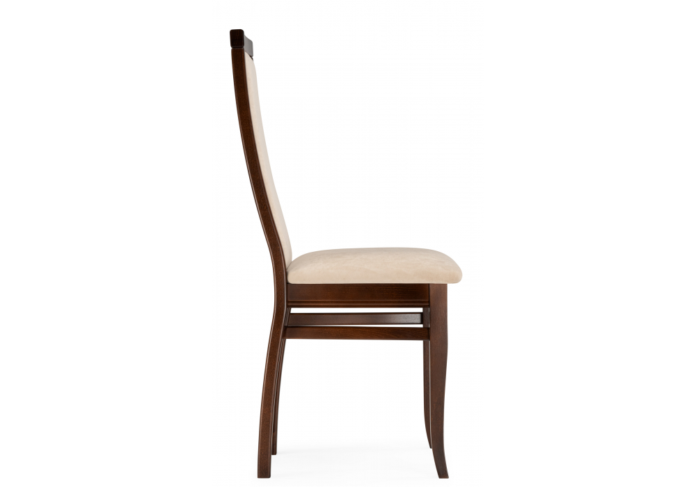 Деревянный стул Давиано велюр тедди 008 / орех темный