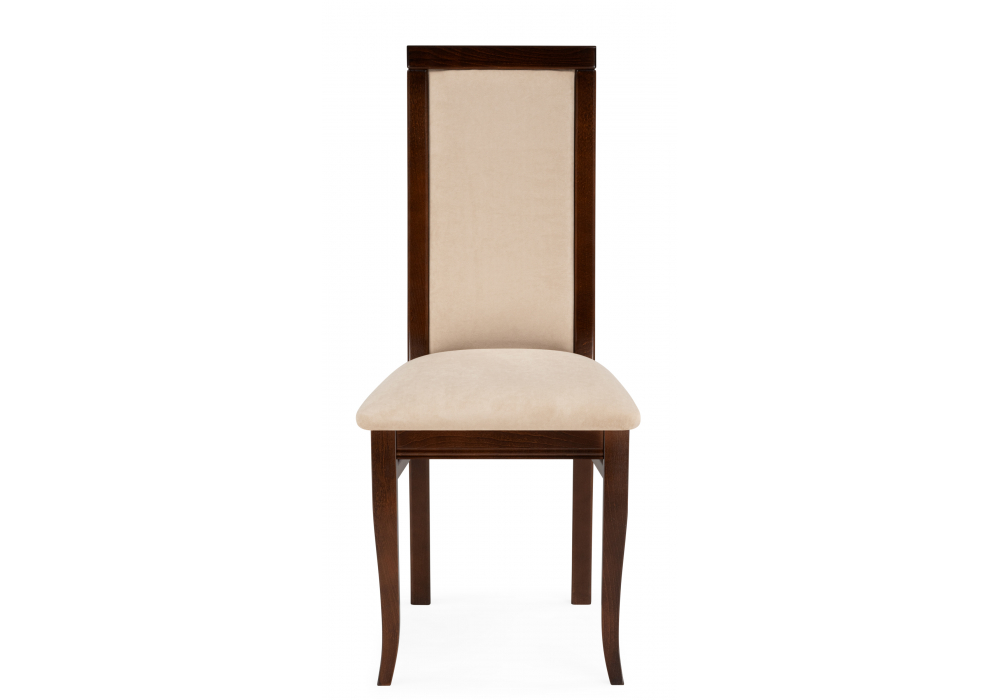 Деревянный стул Давиано велюр тедди 008 / орех темный